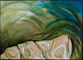 Reflected Waves Oil Painting by Paula Martiesian
