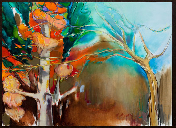Requiem for an Alberta Spruce Painting &copy; Paula Martesian